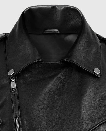 Men's Deadwood Black Moto Style Leather Jacket