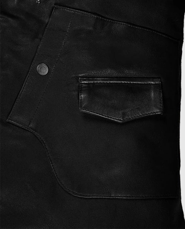 Men's Rider Falcon Black Leather Jacket