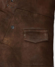 Men's Spanish Brown Falcon Rider Leather Jacket
