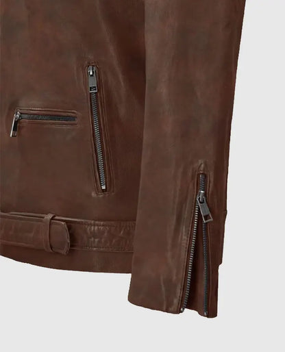 Men's Rutland Spanish Brown Riding Leather Jacket