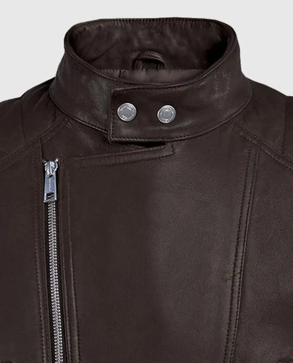 Shotgun Brown Moto Leather Jacket