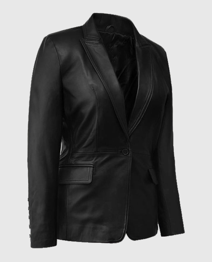 The Winter Soldier Scarlett Johansson Leather Blazer