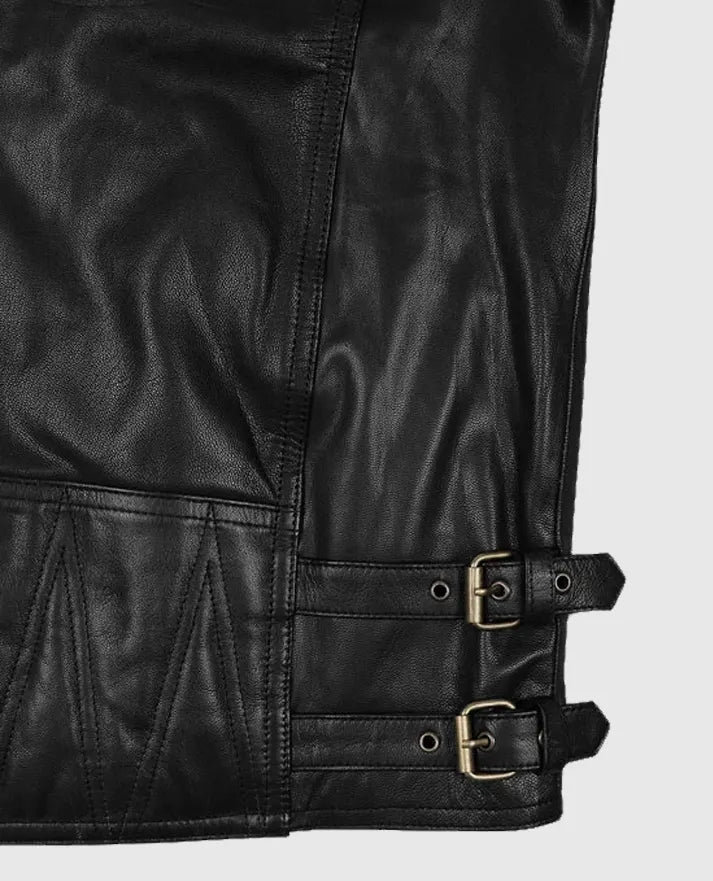 Men's Black Biker Leather Jacket