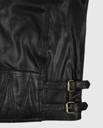 Men's Black Biker Leather Jacket