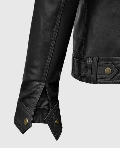 Men's Military Inspired Leather Jacket