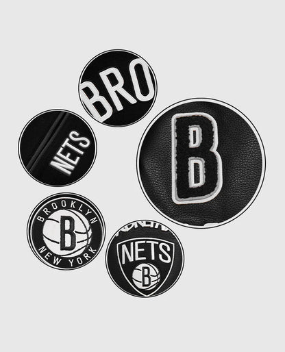 NBA Brooklyn Nets Men's Black Varsity Jacket
