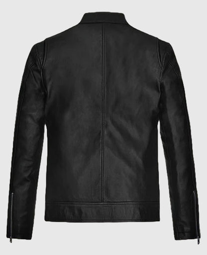 Michael Fassbender Black Leather Jacket