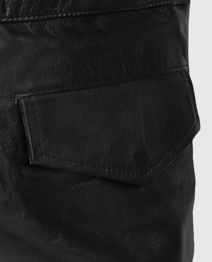 Men's Military M-65 Leather Jacket