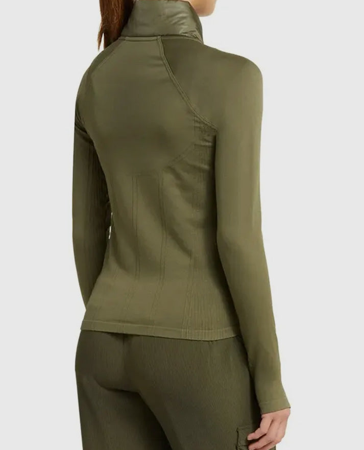 Women's Zella Hybrid Quilted Black Puffer Jacket