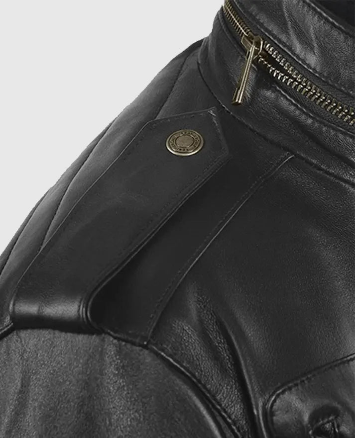 Men's Classic Black Leather Jacket