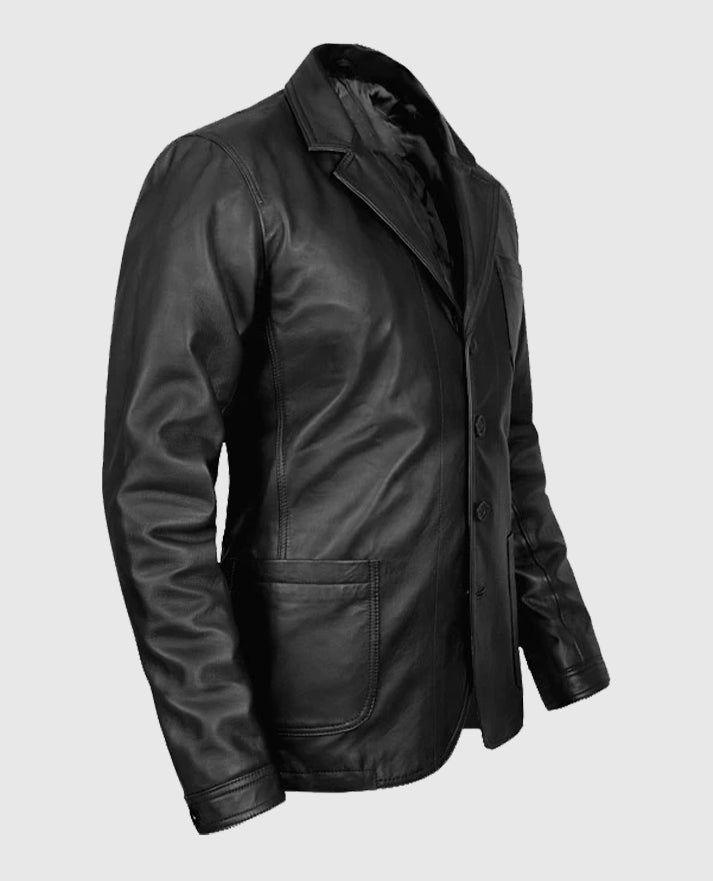 Daniel Craig Leather Blazer