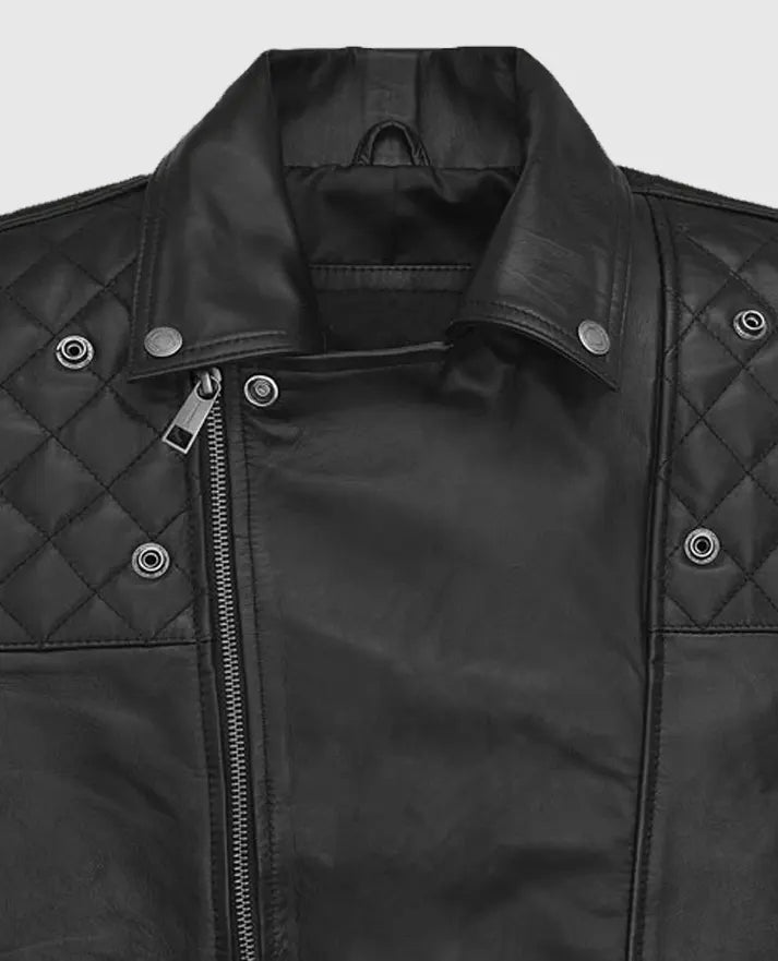 Patrick J Adams Black Leather Jacket