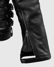 Men's Deadwood Black Moto Style Leather Jacket