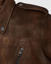 Men's Spanish Brown Falcon Rider Leather Jacket
