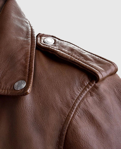 Men's Beast Spanish Brown Biker Leather Jacket