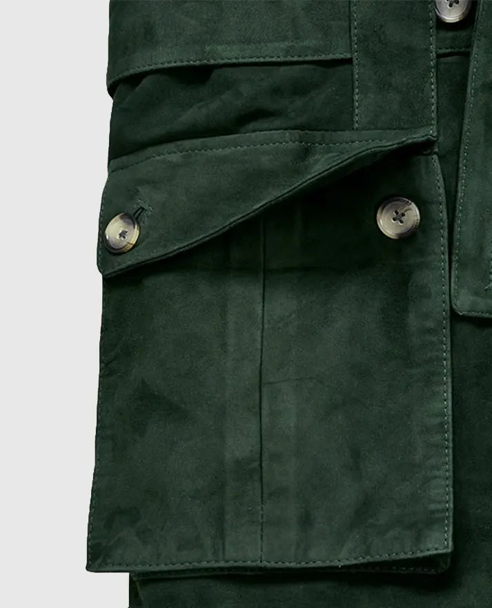 Men's Forest Safari Suede Leather Blazer