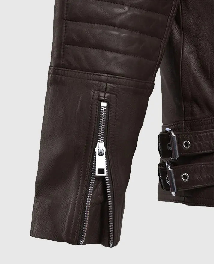 Shotgun Brown Moto Leather Jacket