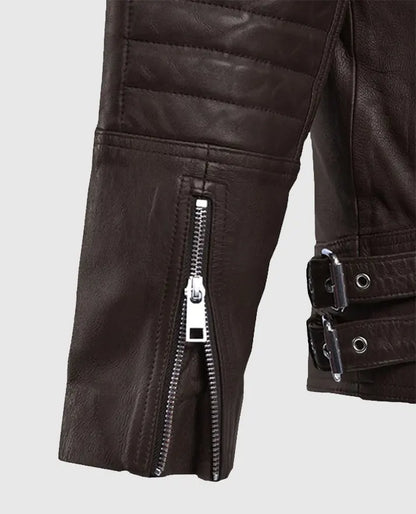 Shotgun Brown Moto Leather Jacket