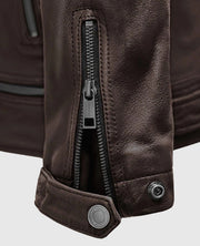 Men's Brown Ironwood Biker Leather Jacket