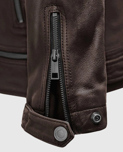 Men's Brown Ironwood Biker Leather Jacket