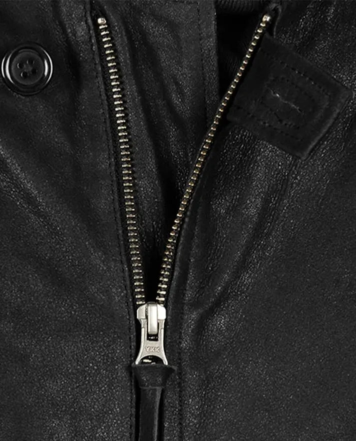 Men's Black Moto Leather Jacket