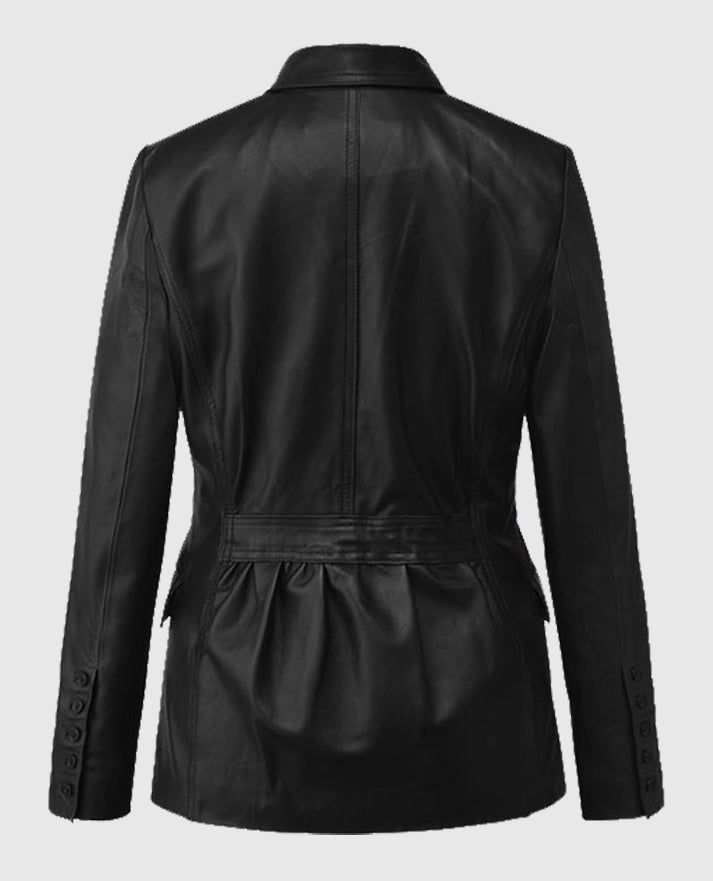 The Winter Soldier Scarlett Johansson Leather Blazer