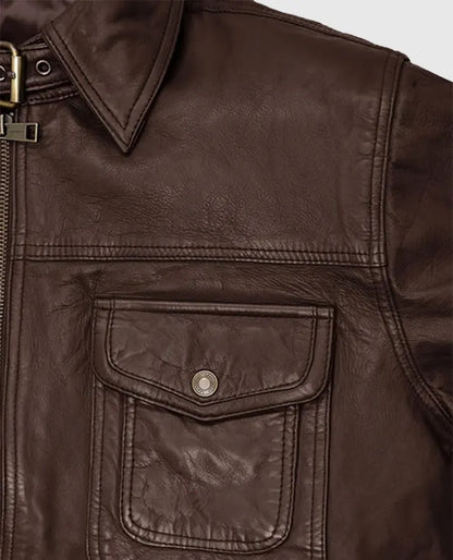 Men's Retro Brown Leather Jacket