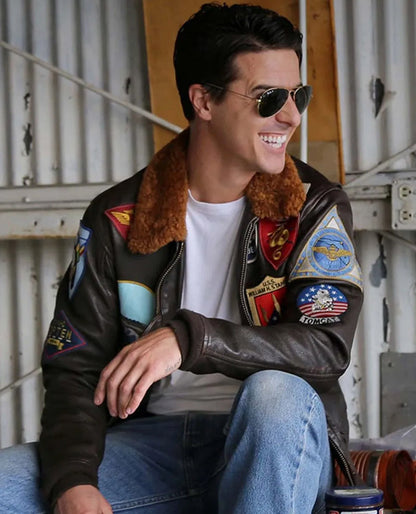 Top Gun Tom Cruise Bomber Leather Jacket