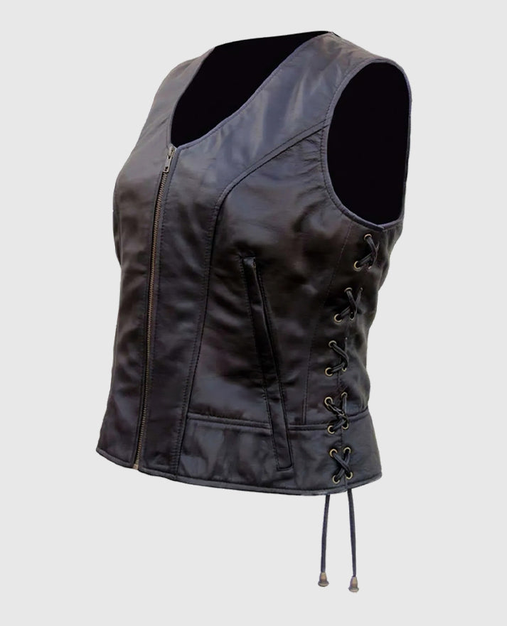 The Walking Dead Michonne Leather Vest for Women