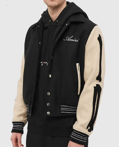 Amiri Bones Letterman Wool Jacket