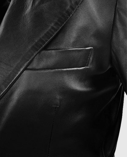 Kendall Jenner Leather Long Coat