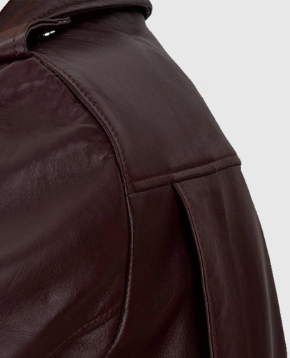 Burgundy Meghan Markle Leather Jacket