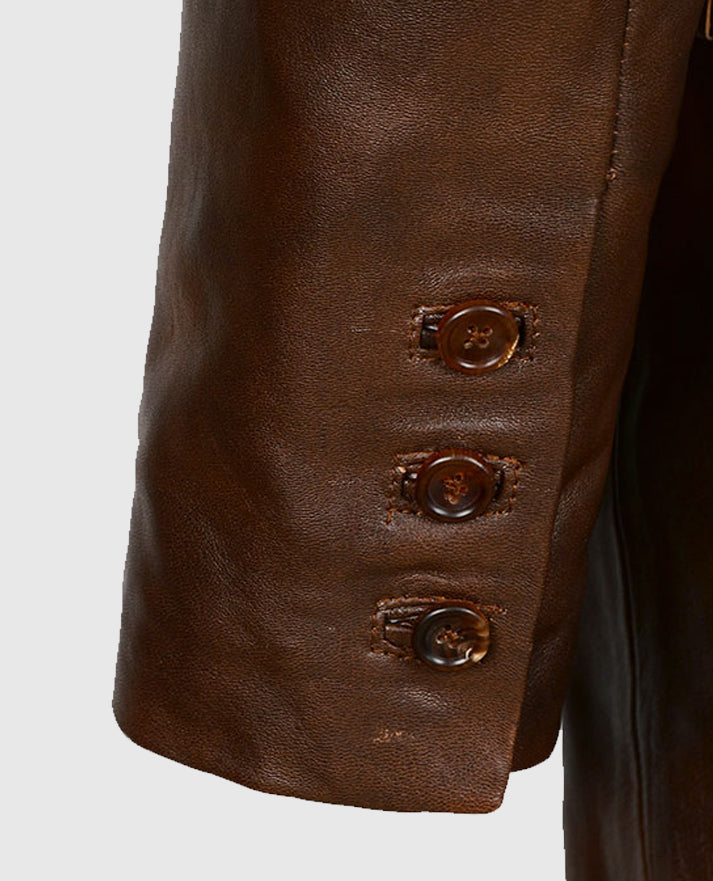 Men's Medieval Spanish Brown Leather Blazer