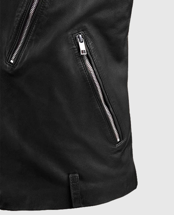 Men's Black Beast Biker Leather Jacket