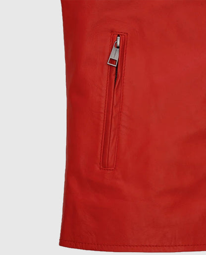 Tyler Durden's Fight Club Red Leather Jacket