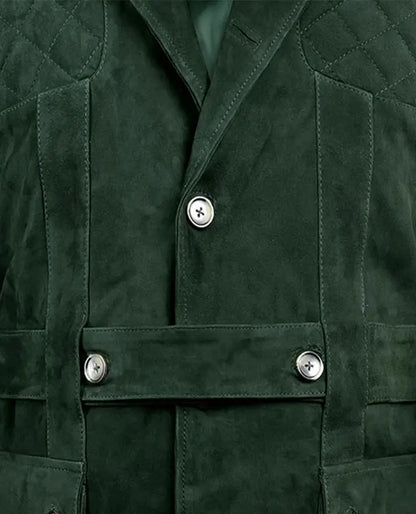 Men's Forest Safari Suede Leather Blazer