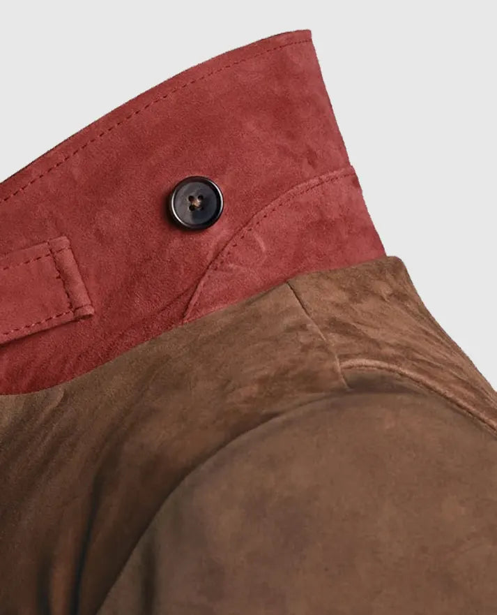 Men's Hickory Safari Suede Leather Blazer