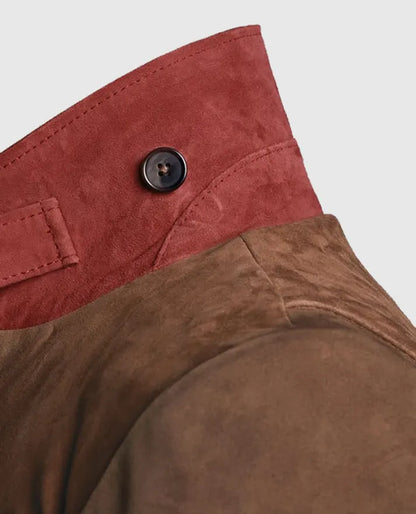 Men's Hickory Safari Suede Leather Blazer