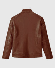 Men's Firefly Tan Biker Leather Jacket