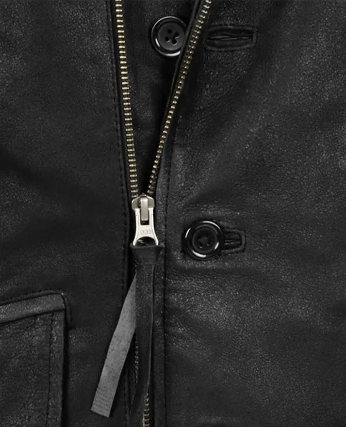 Men's Black Moto Leather Jacket