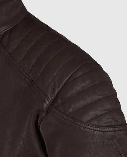 Shotgun Brown Moto Leather Jacket