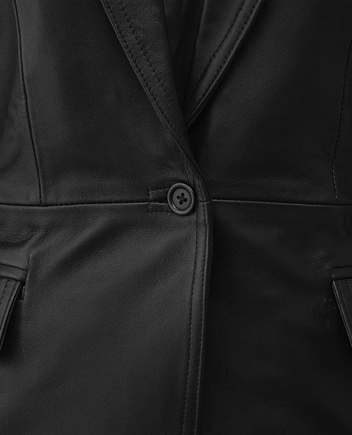 The Winter Soldier Scarlett Johansson Leather Blazer