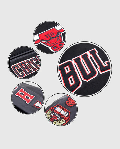 NBA Chicago Bulls Men's Black Varsity Jacket