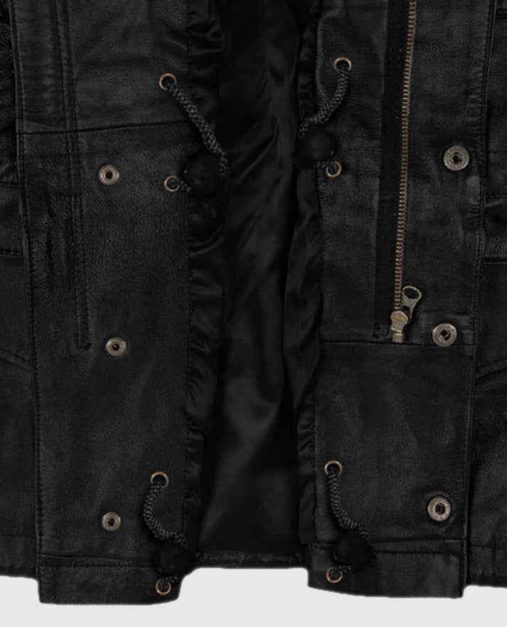 Men's Military M-65 Leather Jacket