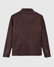 Men's Motorad Biker Burgundy Leather Jacket