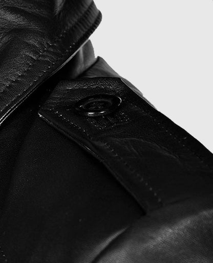 Jennifer Lopez Hustlers Leather Trench Coat