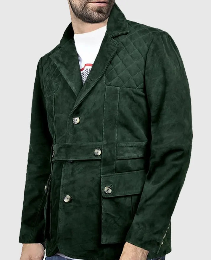 Men's Forest Safari Suede Leather Blazer