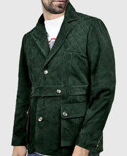 Men's Forest Safari Suede Leather Blazer