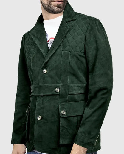 Men's Forest Safari Suede Leather Blazer