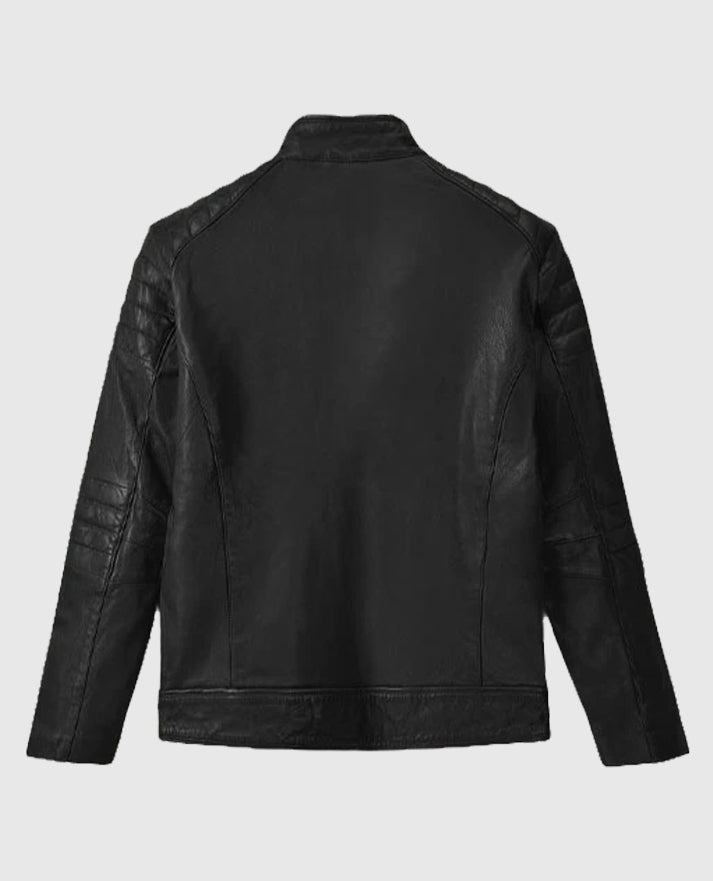 Men's Firefly Black Moto Leather Jacket